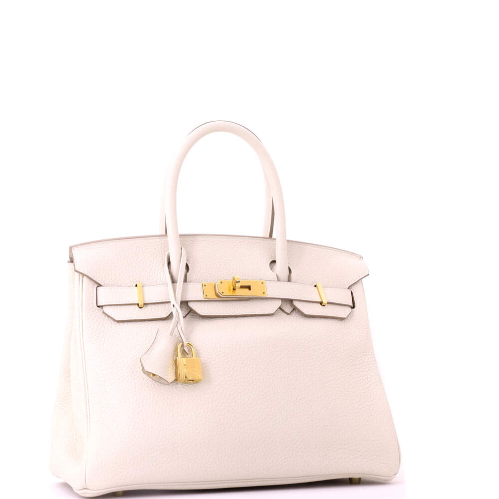 Hermes Birkin 30 Light Clemence with Gold Hardware - Picture 3 of 8